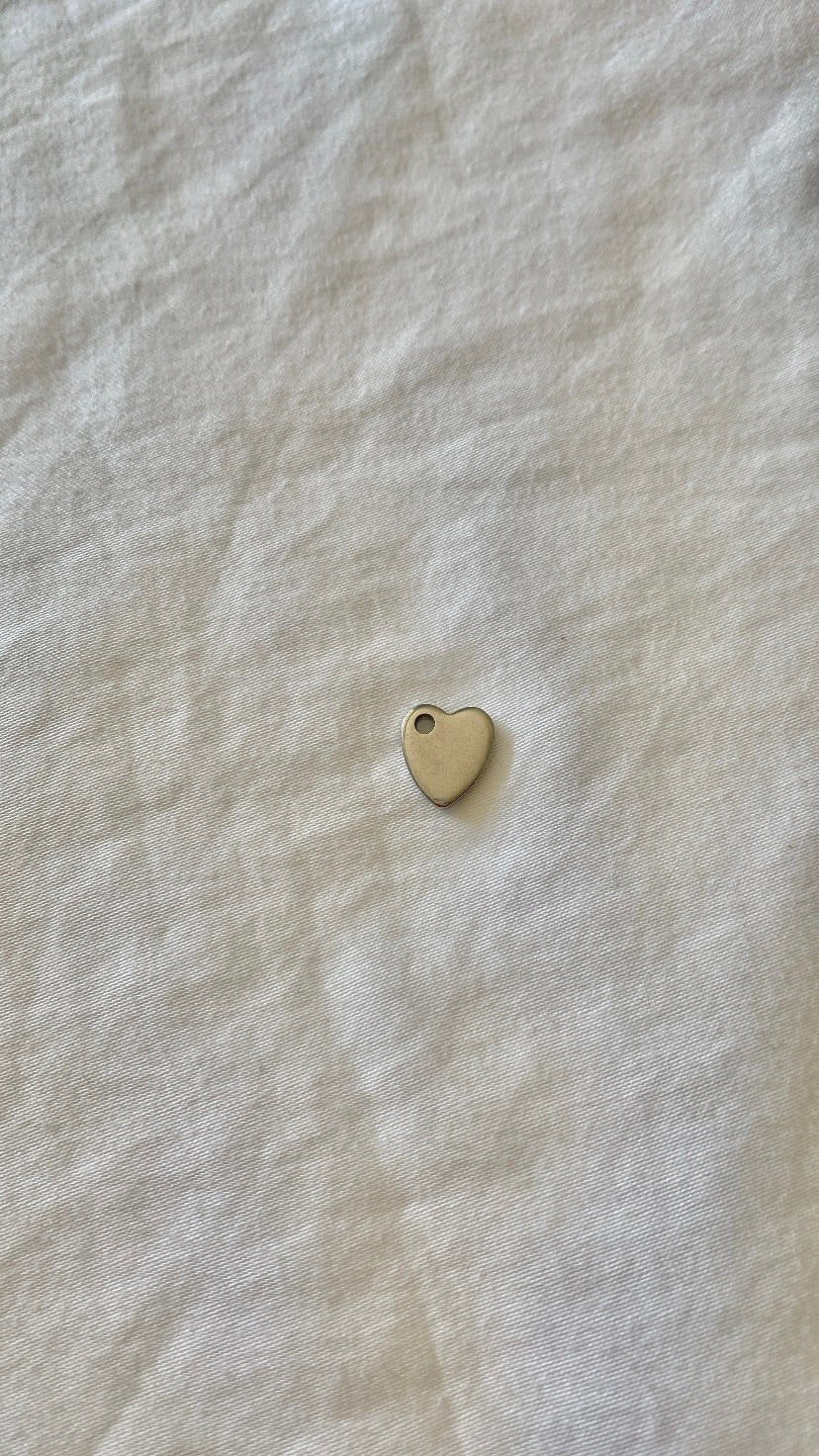 charm cœur simple argenté