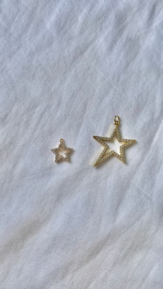 charm étoile strass perforée