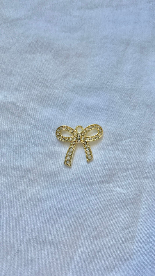 charm noeud coquette strass