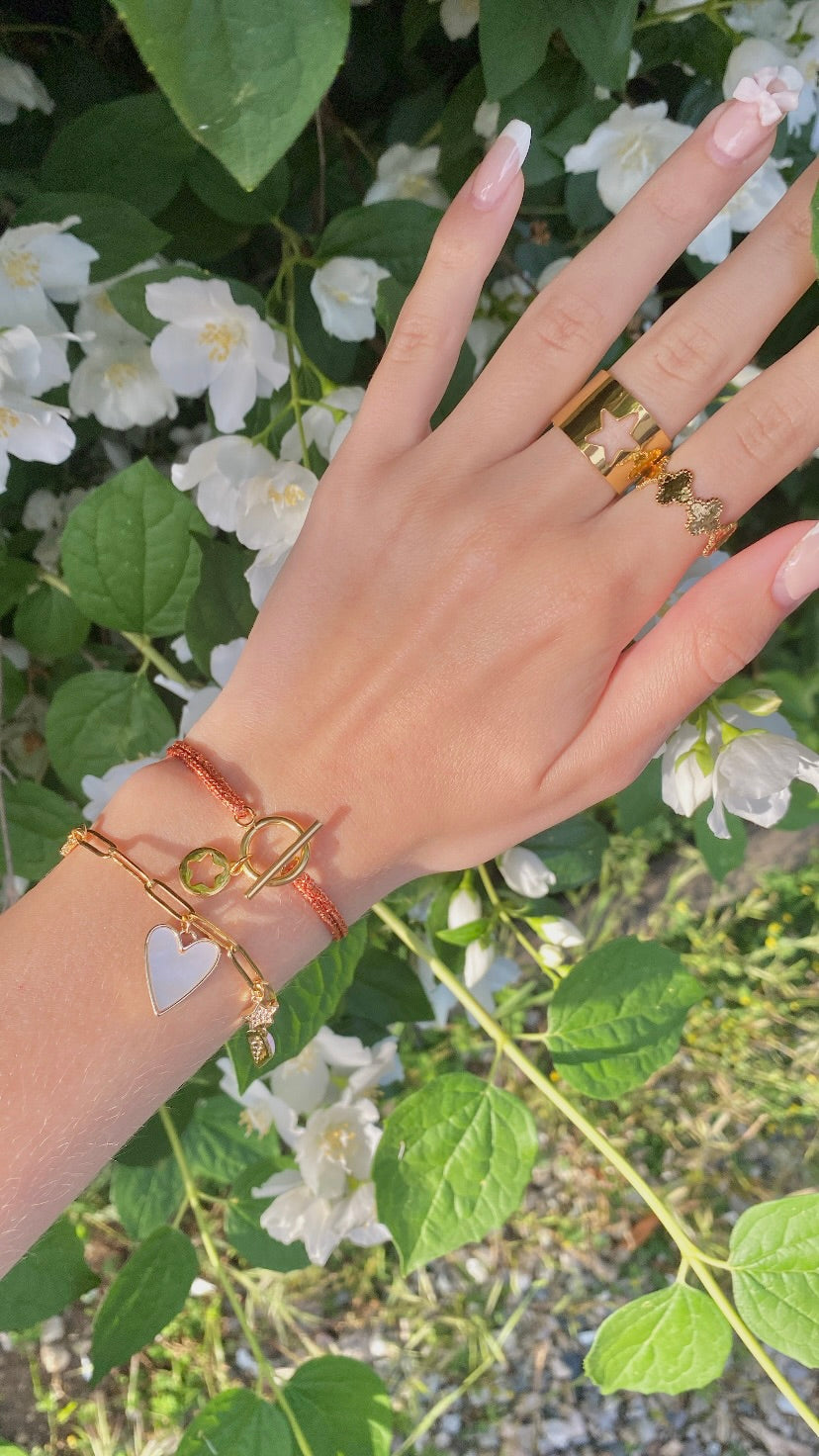 bracelet cordon pailleté OT étoile