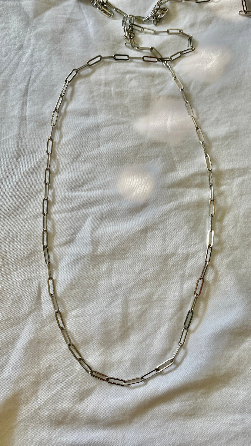 chaîne large argentée pour charms