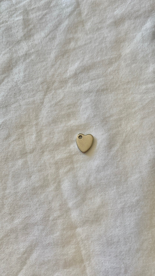 charm cœur simple argenté