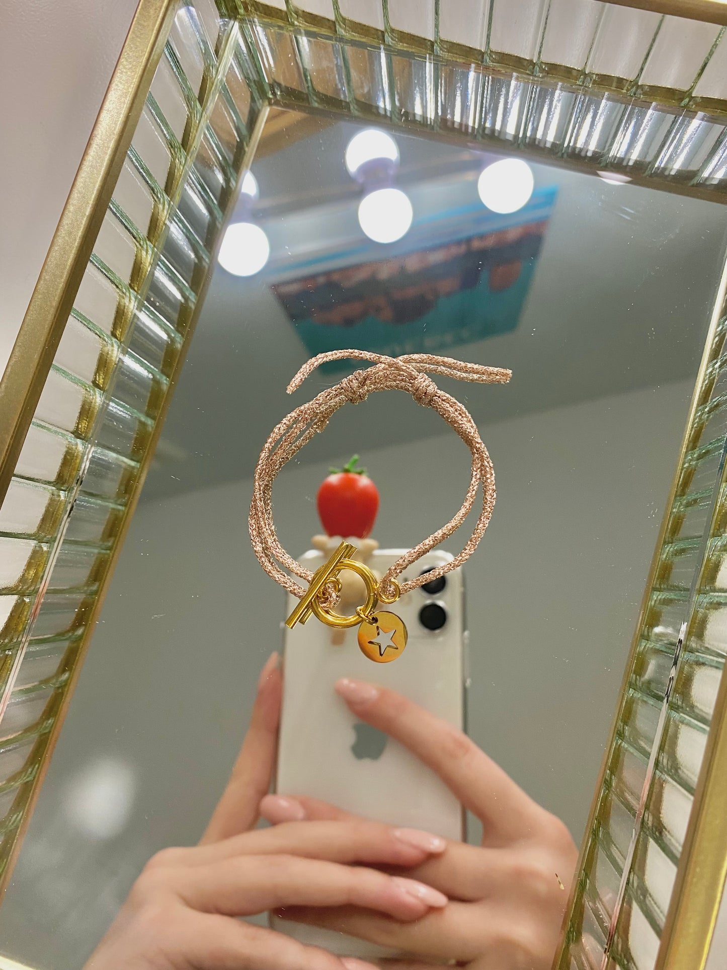 bracelet cordon pailleté OT étoile