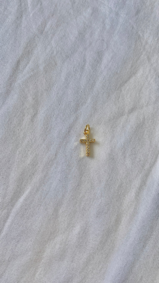 charm croix strass